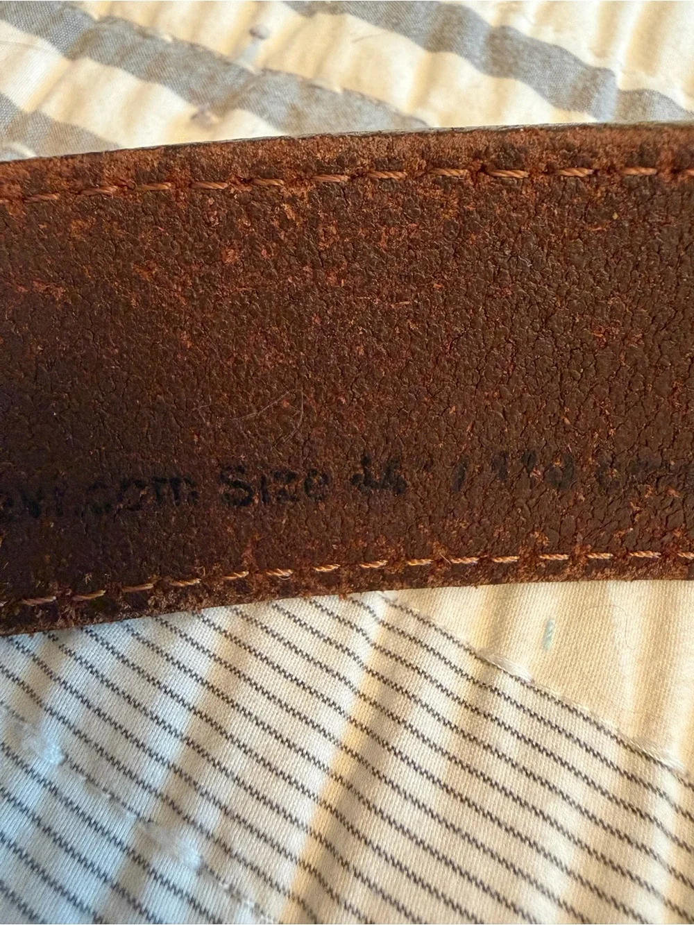 Levi's Dark Brown Leather Belt with Silver Buckle